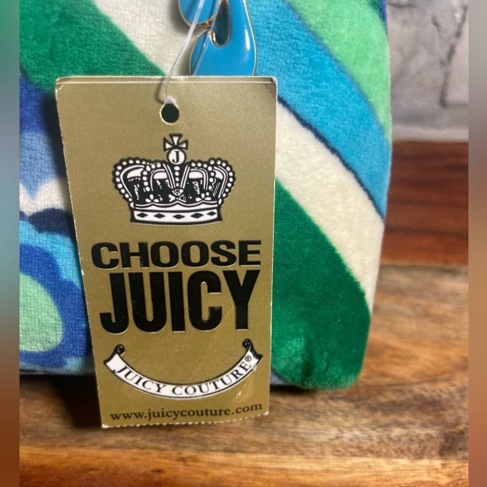 Vintage Y2K NWT Juicy Couture Make- Up Bag, Poolside Collection, Terry Cloth - Picture 9 of 12